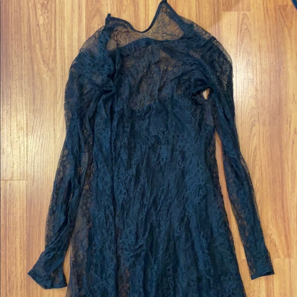 *SALE** Zara Long Black Lace dress size XS